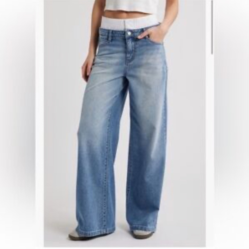 PTCL Ethical Brand Stylish Light Blue Wide Leg Jeans